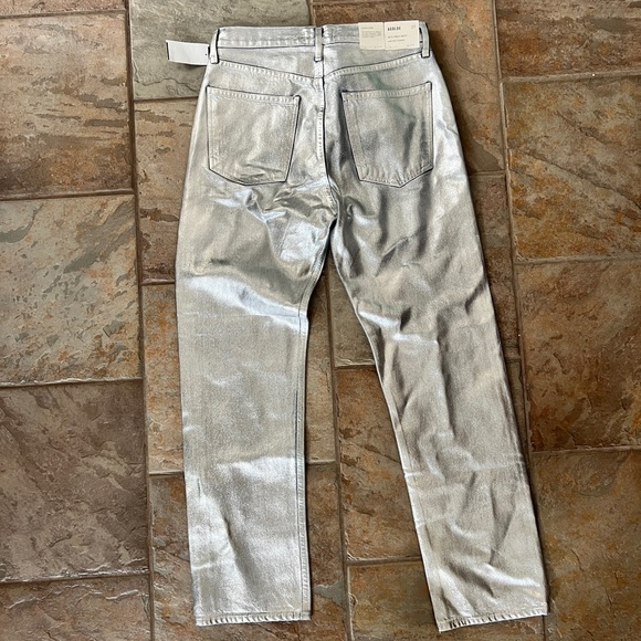 NWT Agolde 90s Pinch Waist Jeans in Tinfoil - Picture 3 of 6
